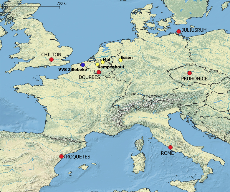 Map of the locations of the ionosondes and the radio meteor receiving stations